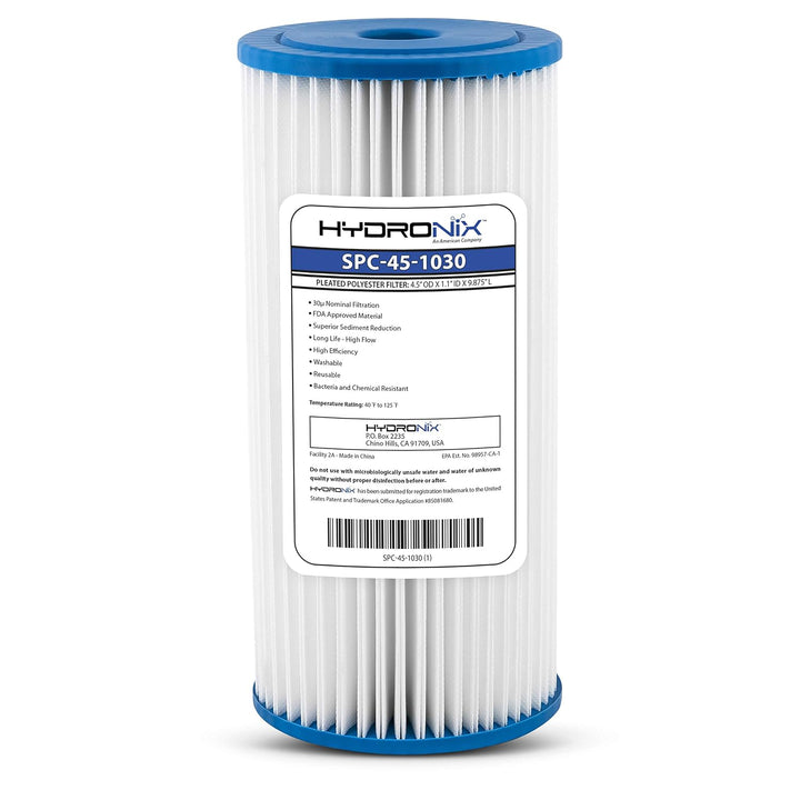 Filtro de Sedimento Plisado Hydronix 30 Micras 4.5”x10"