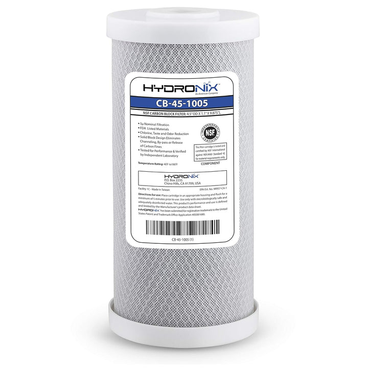 Filtro de Carbón Block Hydronix 55 Micras 4.5”x10"