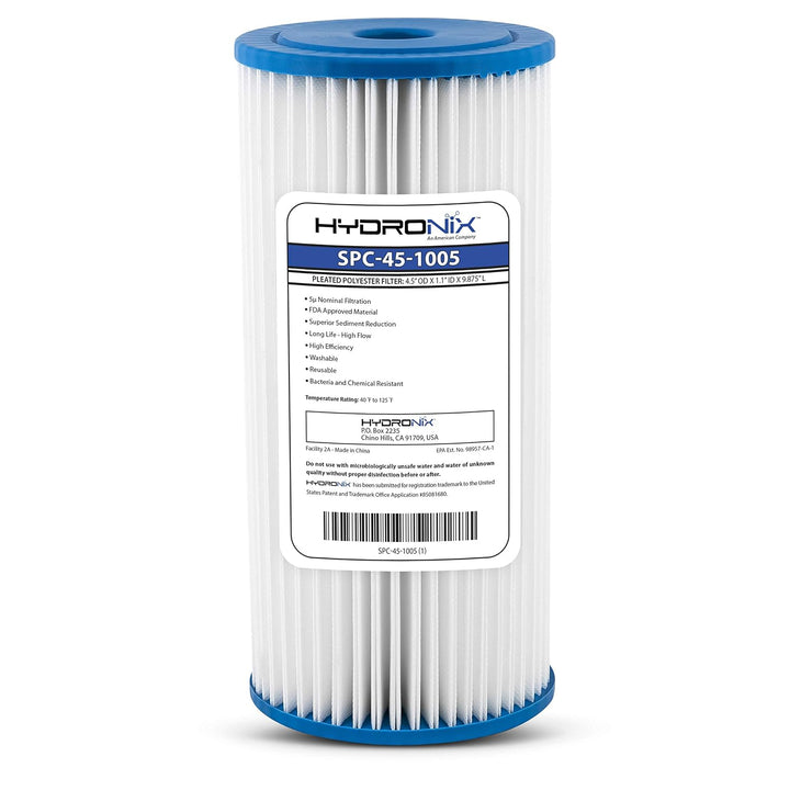 Filtro de Sedimento Plisado Hydronix 5 Micras 4.5”x10"